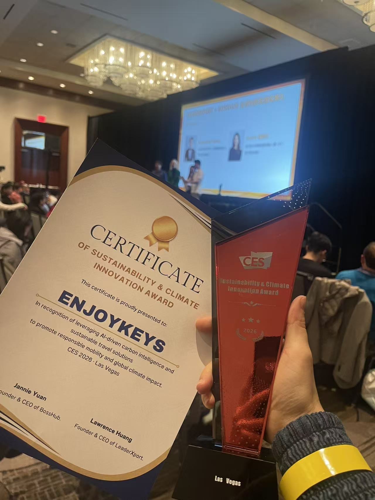 ENJOYKEYS CES 2026 Sustainability Award